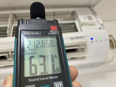 エアコン室内機の騒音測定
