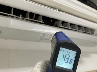 エアコン室内機の温度測定