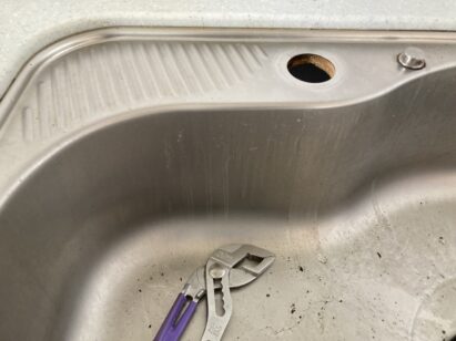 水道工事　キッチン混合水栓交換　シングルレバー