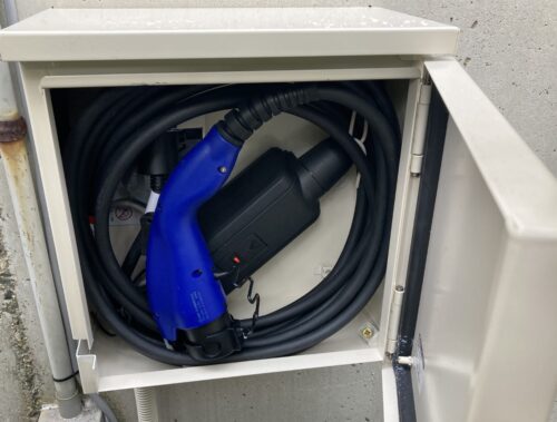 EV充電コンセント　ケーブル収納ボックス