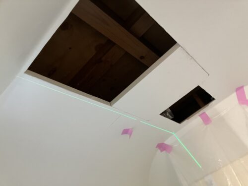 浴室の点検口移動　暖房乾燥機